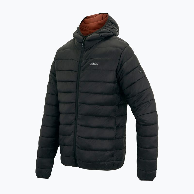 Vyriška pūsta striukė REGATTA Hooded Marizion black/burnt henna 11