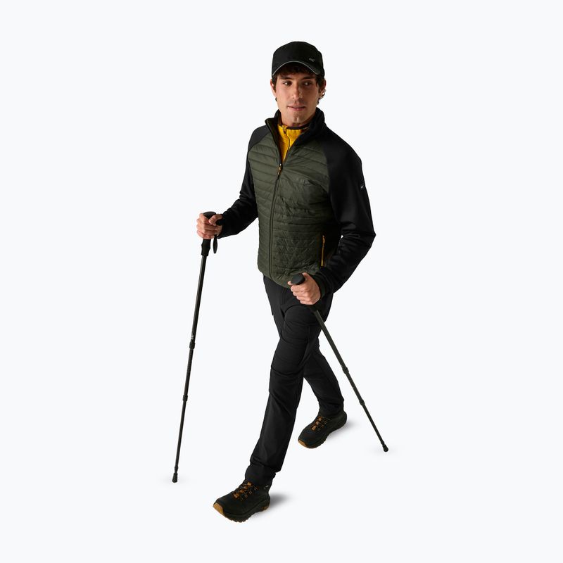 Vyriška hibridinė striukė REGATTA Clumber Hybrid dark khaki/black/sunset 2