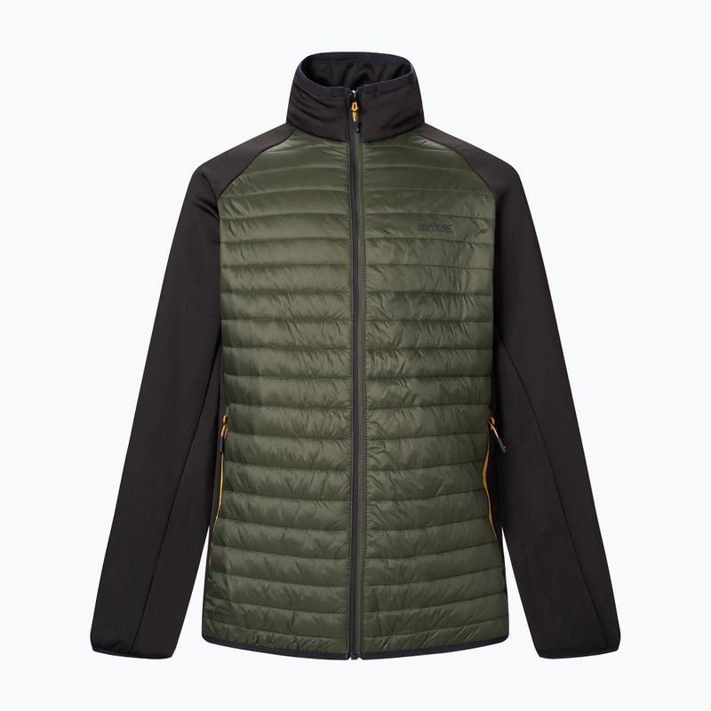 Vyriška hibridinė striukė REGATTA Clumber Hybrid dark khaki/black/sunset 7