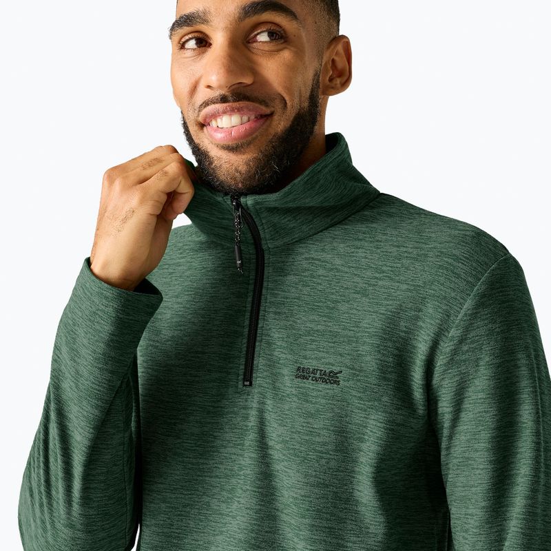 Vyriškas flisinis džemperis Regatta Thompson Marl dark forest green 5