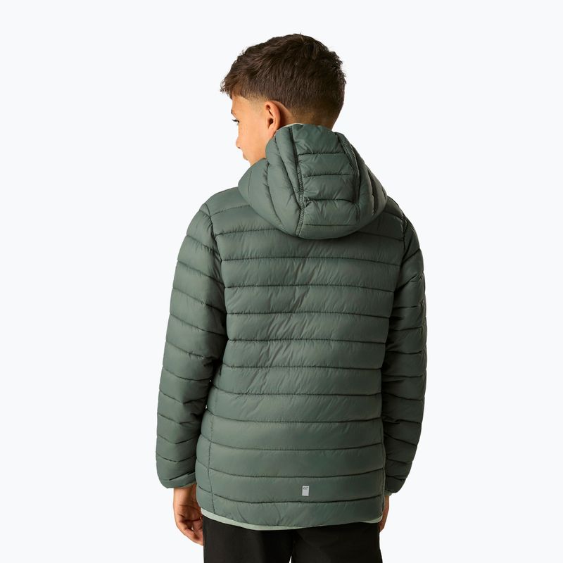 Vaikiška pūsta striukė REGATTA Hooded Marizion dark forest green/wild lime 4