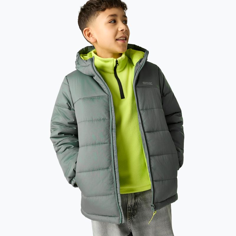 Vaikiška pūsta striukė REGATTA Hooded Marizion dark forest green/wild lime 7