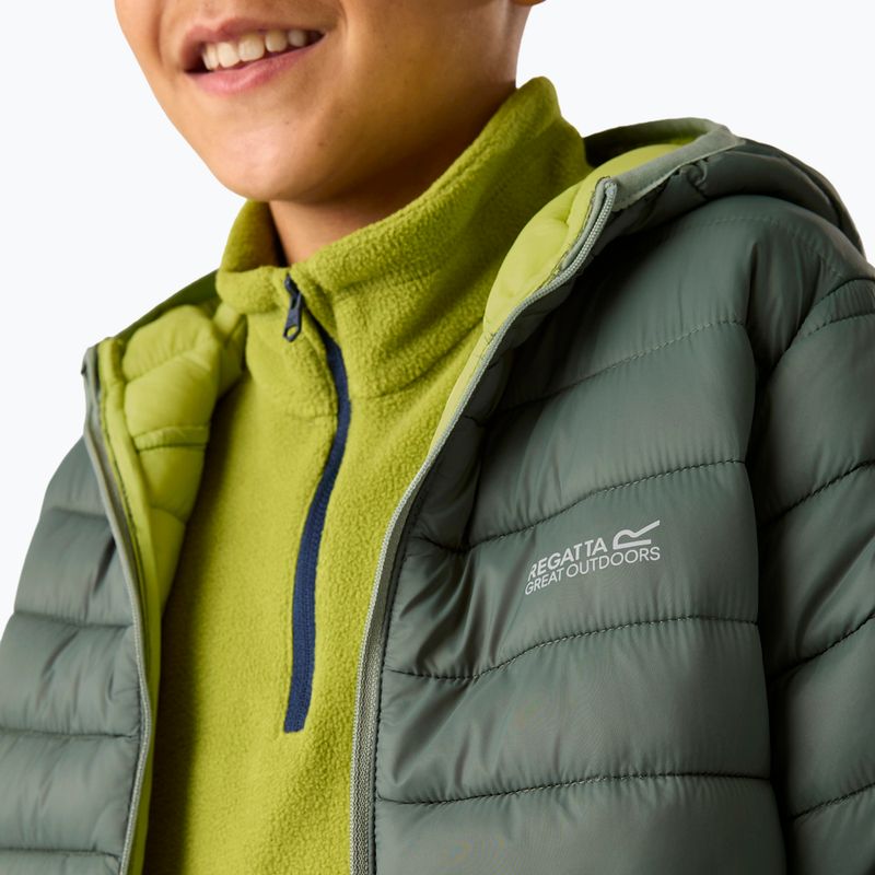 Vaikiška pūsta striukė REGATTA Hooded Marizion dark forest green/wild lime 10