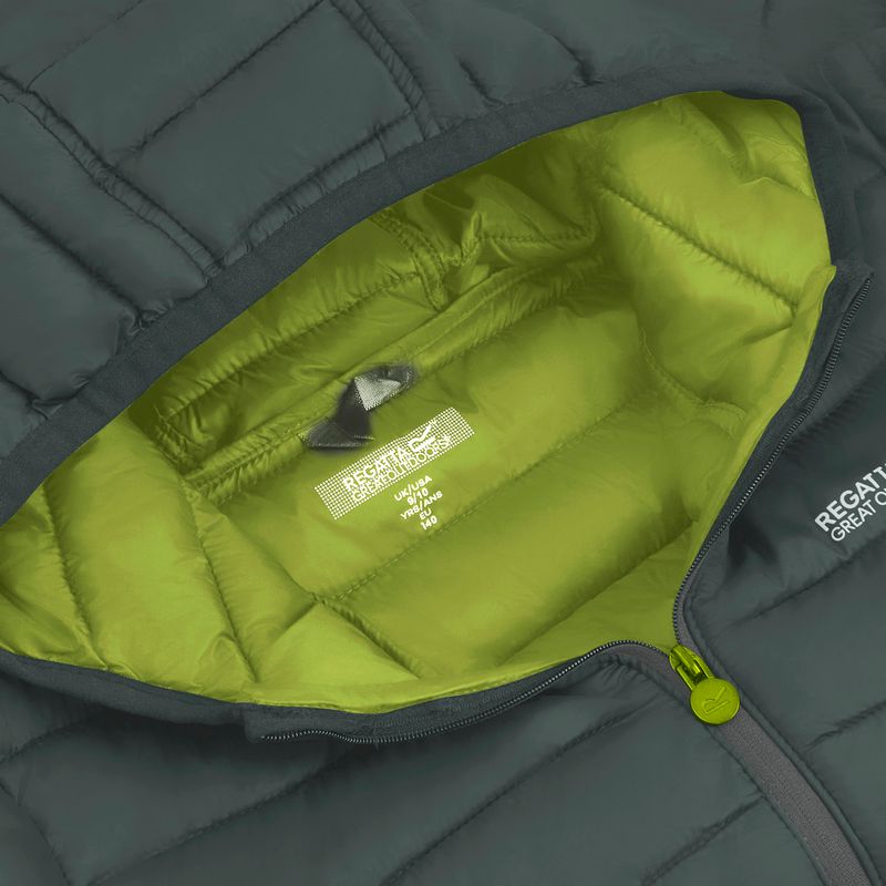 Vaikiška pūsta striukė REGATTA Hooded Marizion dark forest green/wild lime 17