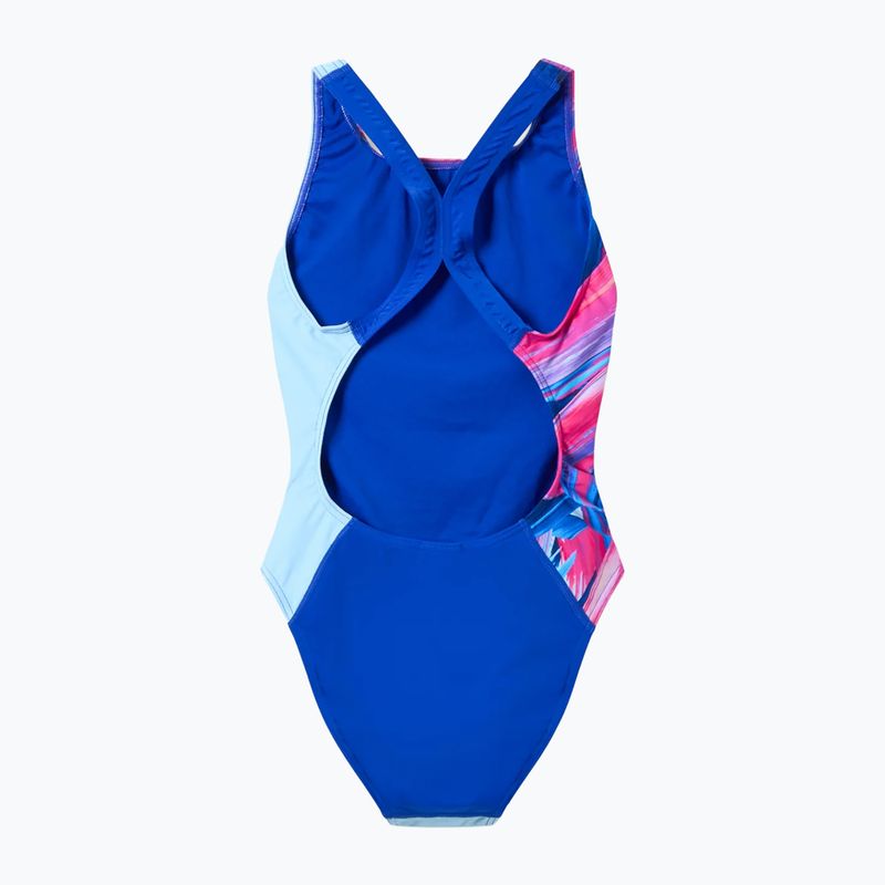 Moteriškas vientisas maudymosi kostiumėlis Speedo FL Placement Printed Powerback brushy shadows/cruise 8