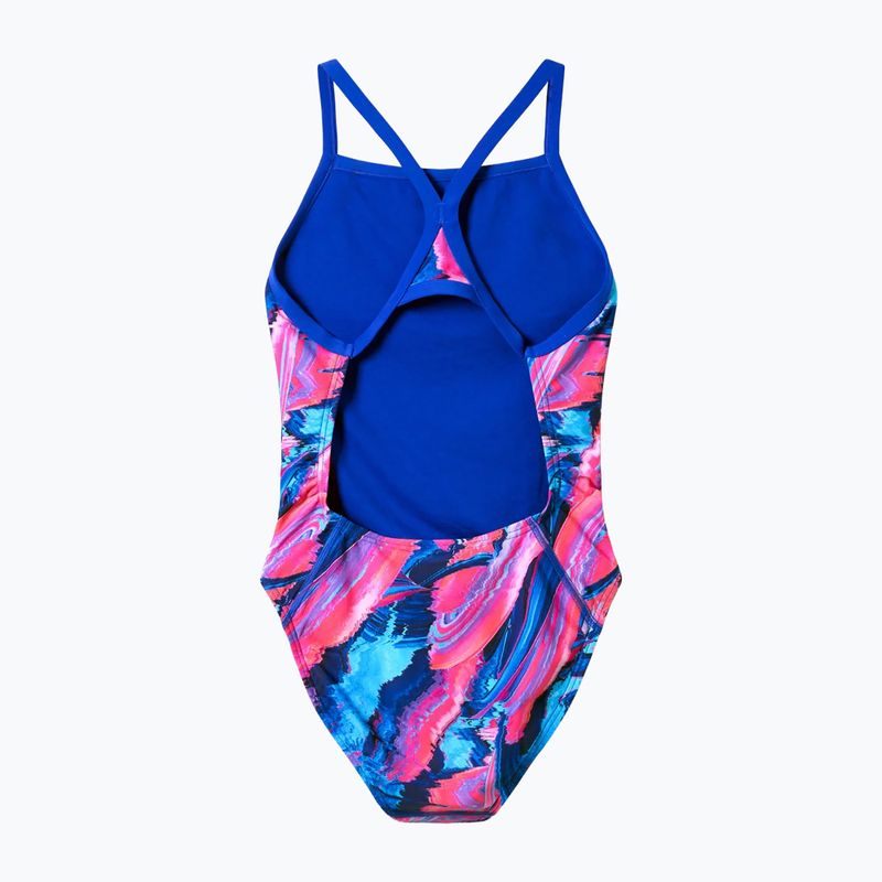 Moteriškas vientisas maudymosi kostiumėlis Speedo FL Printed Turnback brushy glitch/hope 7
