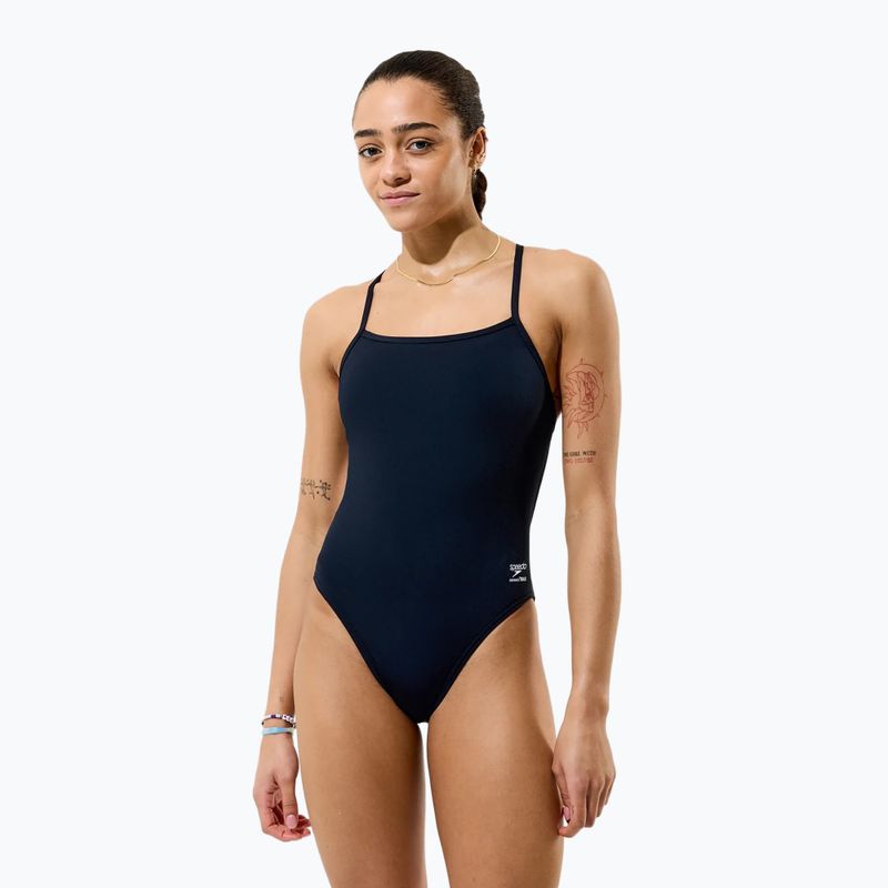 Moteriškas vientisas maudymosi kostiumėlis Speedo Solid Endurancex V-Back 2.0 team black 3