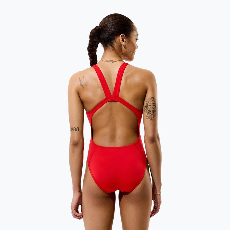 Moteriškas vientisas maudymosi kostiumėlis Speedo Solid Endurancex Leaderback team red 4