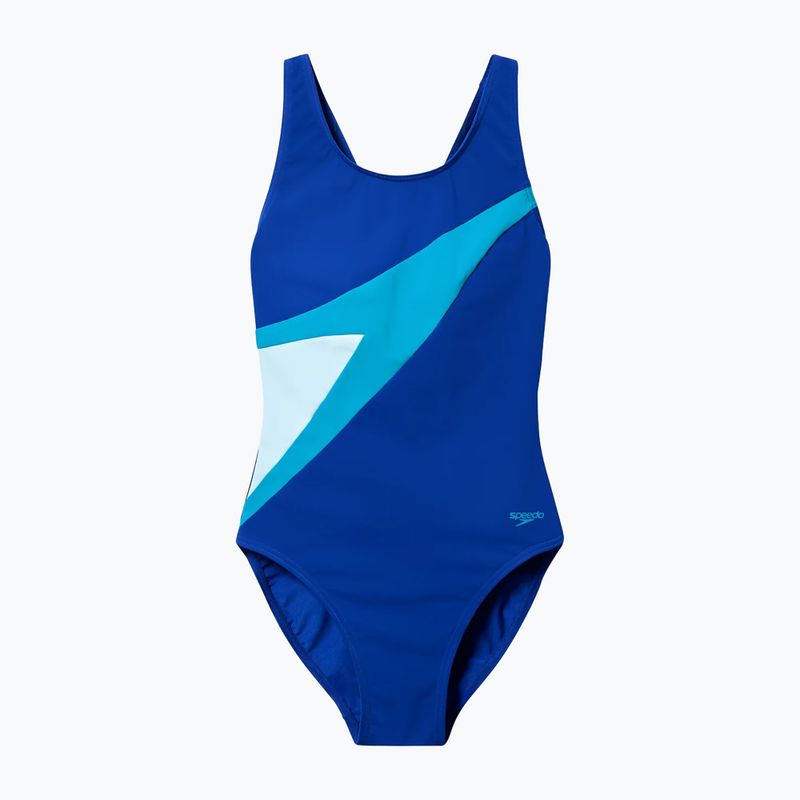 Moteriškas vientisas maudymosi kostiumėlis Speedo Hyperboom Butterfly Back night watch/hyper teal 6