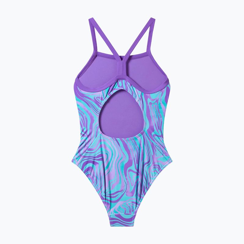 Vaikiškas vientisas maudymosi kostiumėlis Speedo Print Thinstrap pace purple 2
