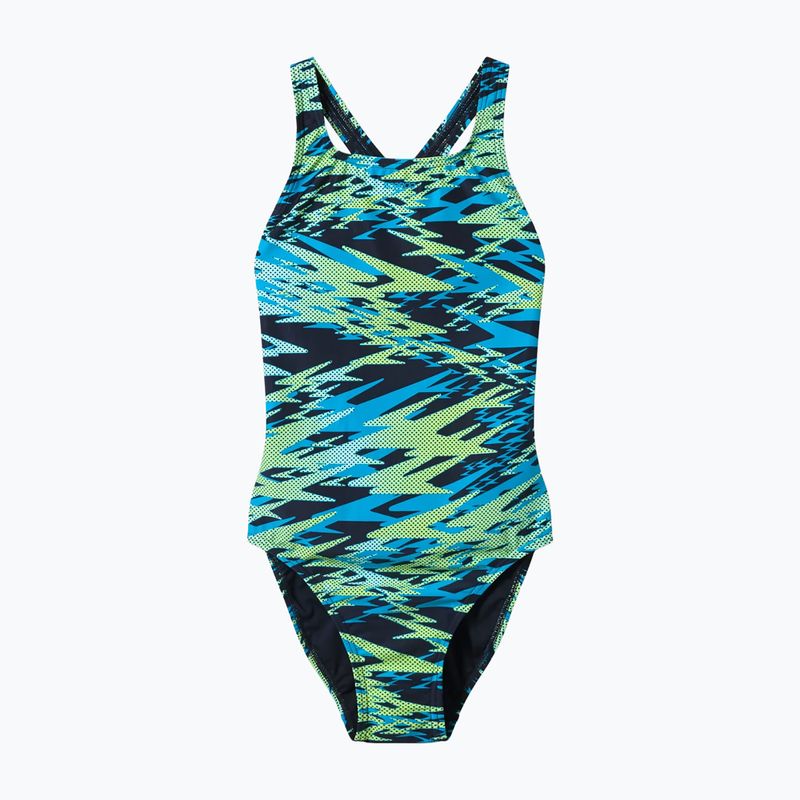 Moteriškas vientisas maudymosi kostiumėlis Speedo Hyperboom Print Medalist hyper teal 7