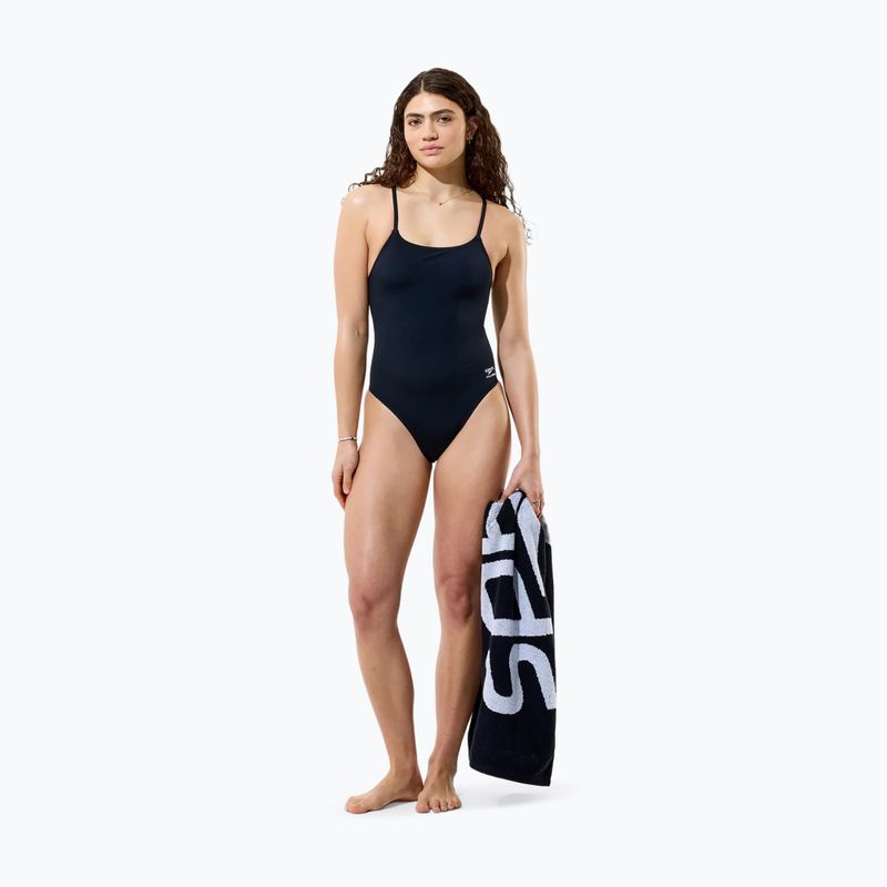 Moteriškas vientisas maudymosi kostiumėlis Speedo Solid Endurancex Strappy Back team black 4
