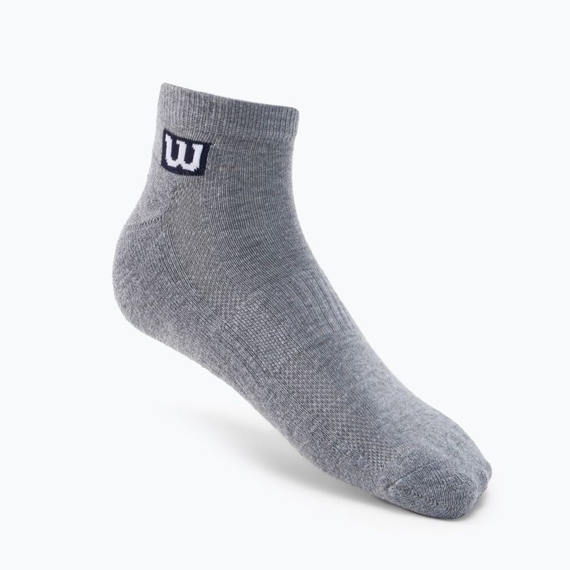 Vyriškos treniruočių kojinės Wilson Premium Low Cut 3 pakuotės pilkos spalvos W8F3H-3730
