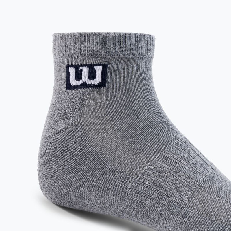 Vyriškos treniruočių kojinės Wilson Premium Low Cut 3 pakuotės pilkos spalvos W8F3H-3730 3