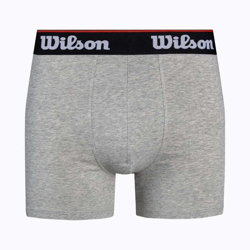 Wilson vyriški 2 pakuotės boksininkų šortai juodi, pilki W875H-270M 3