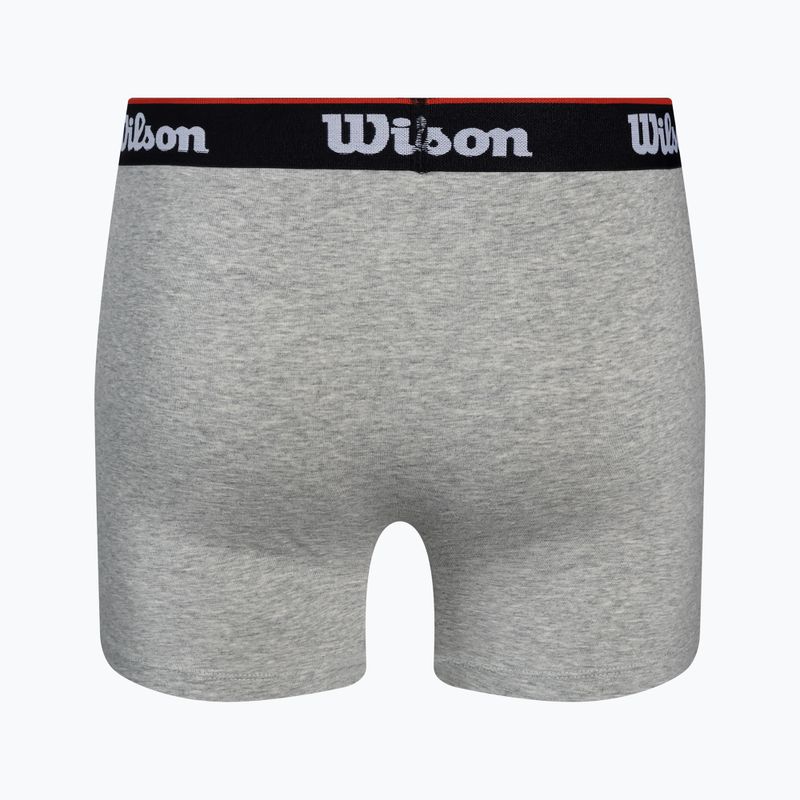 Wilson vyriški 2 pakuotės boksininkų šortai juodi, pilki W875H-270M 4