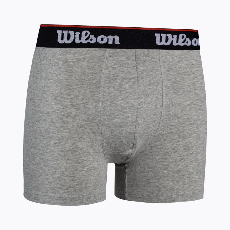 Wilson vyriški 2 pakuotės boksininkų šortai juodi, pilki W875H-270M 7