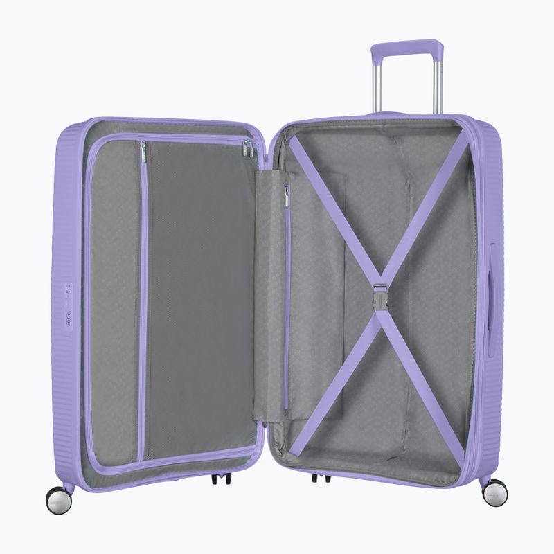 "American Tourister Soundbox 110 l levandų spalvos kelioninis dėklas 4