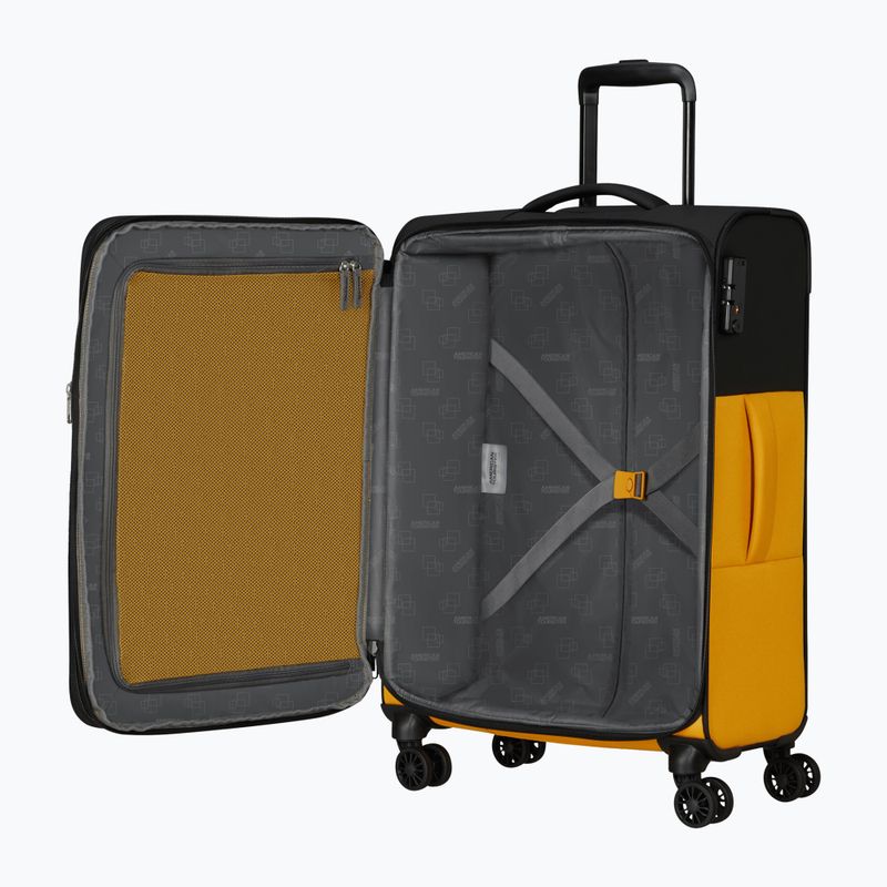 "American Tourister Daring Dash" 117 l juodos / geltonos spalvos lagaminas 6