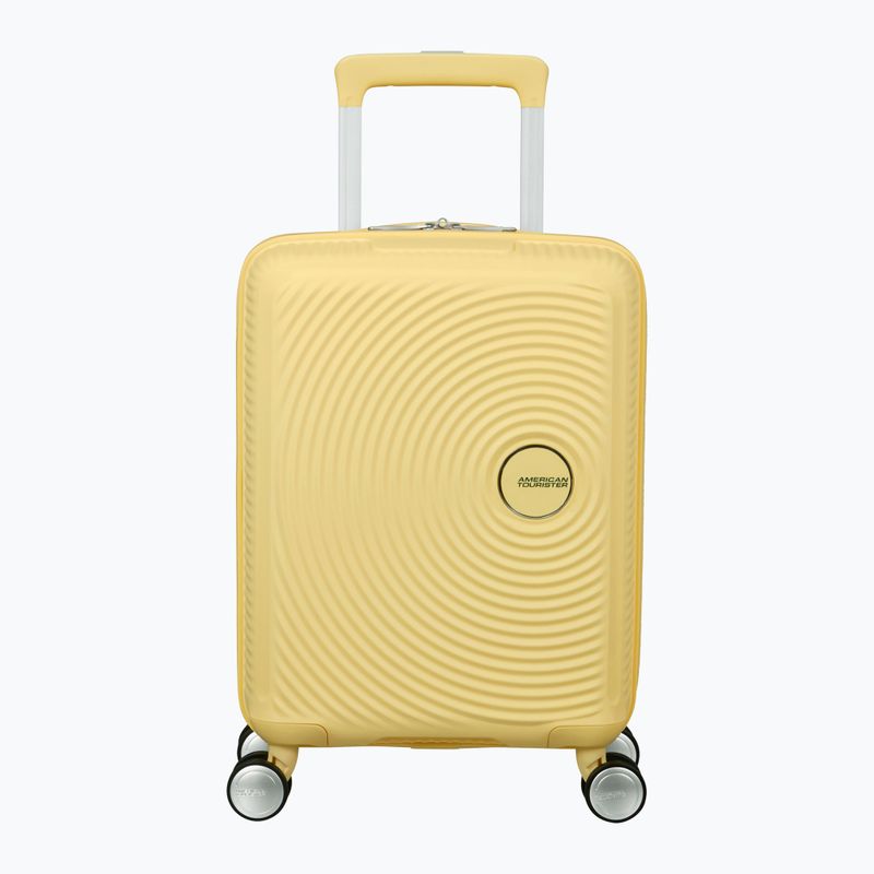 "American Tourister Soundbox Mini" 22 l kelioninis lagaminas pastelinės geltonos spalvos