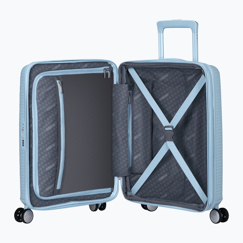 "American Tourister Soundbox" 41 l pastelinės mėlynos spalvos kelioninis dėklas 6