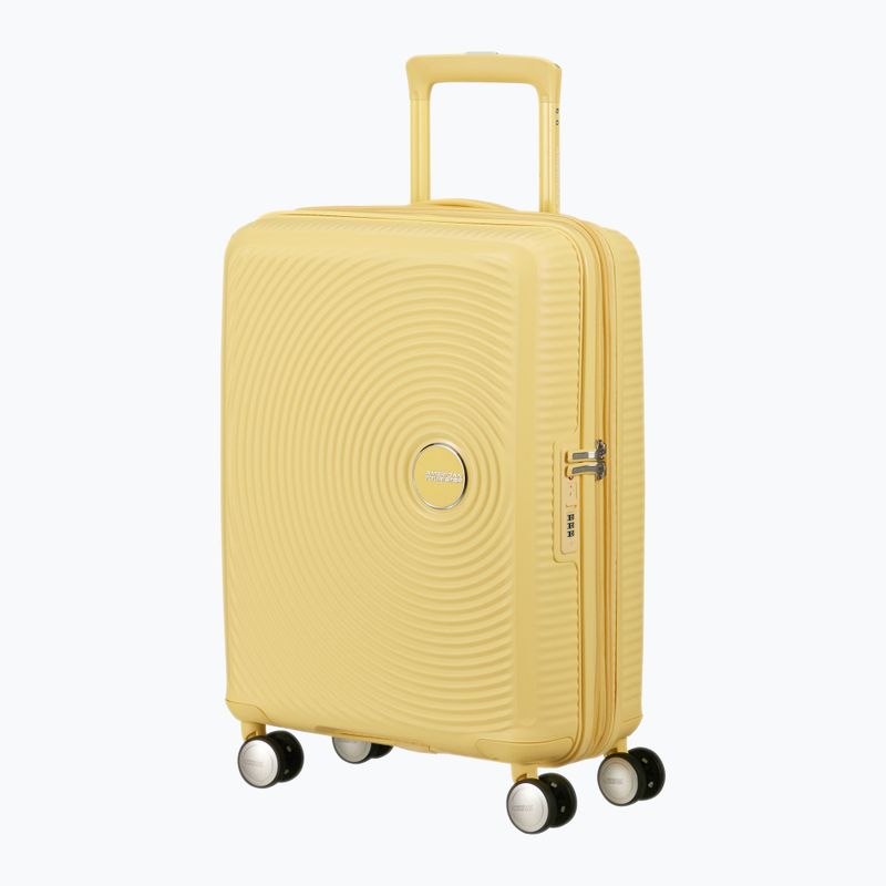 "American Tourister Soundbox" 41 l pastelinės geltonos spalvos kelioninis dėklas 2