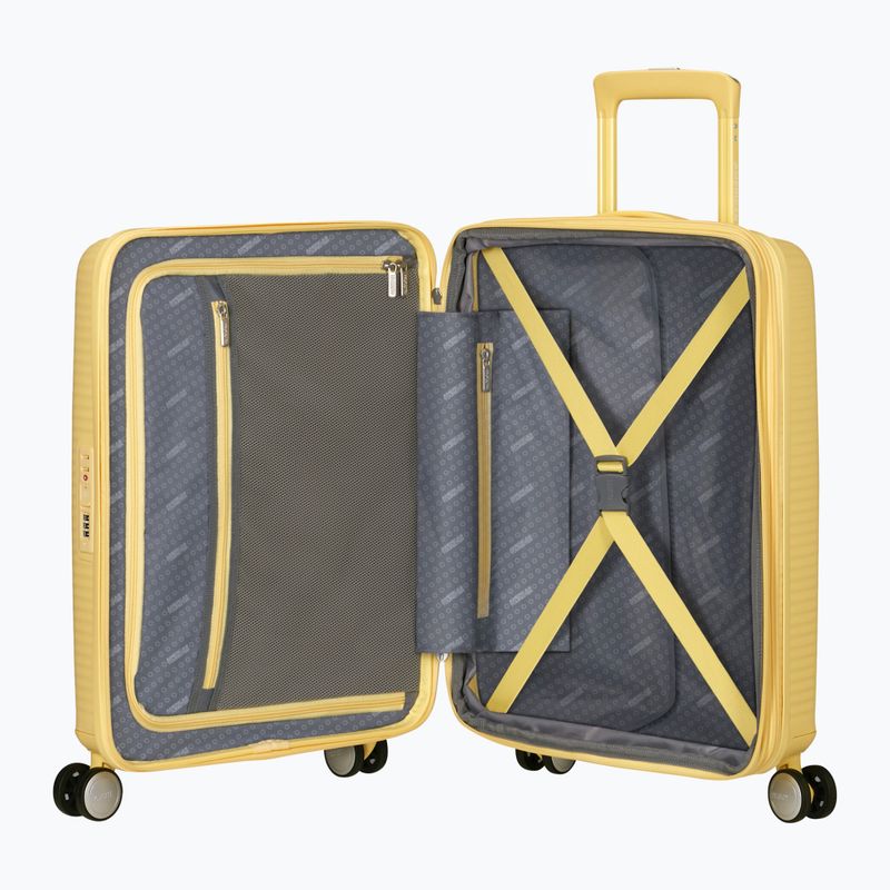 "American Tourister Soundbox" 41 l pastelinės geltonos spalvos kelioninis dėklas 6