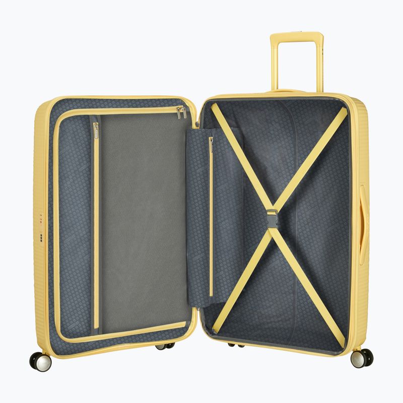 "American Tourister Soundbox" kelioninis lagaminas 110 l pastelinės geltonos spalvos 5