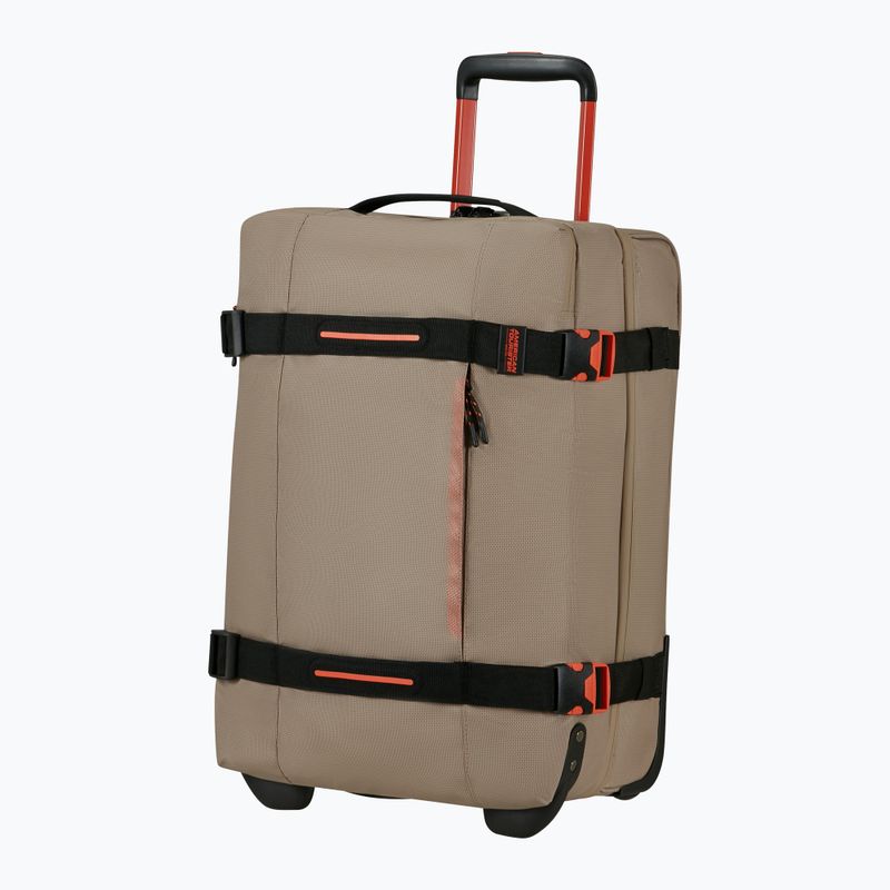 American Tourister Urban Track daiktų dėklas su ratukais 55 l smėlio / oranžinės spalvos kelioninis lagaminas 4