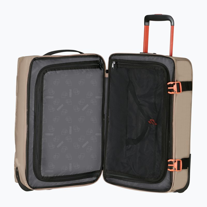 American Tourister Urban Track daiktų dėklas su ratukais 55 l smėlio / oranžinės spalvos kelioninis lagaminas 5