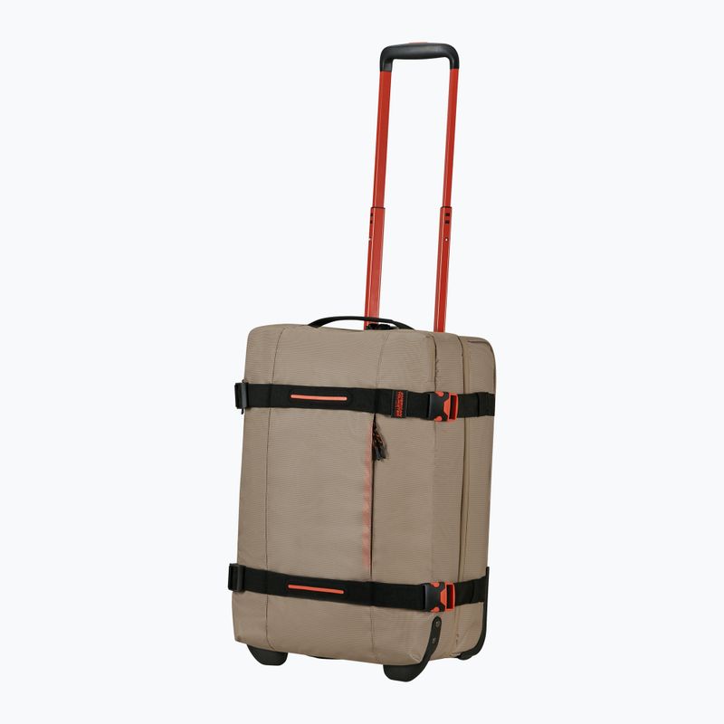 American Tourister Urban Track daiktų dėklas su ratukais 55 l smėlio / oranžinės spalvos kelioninis lagaminas 6