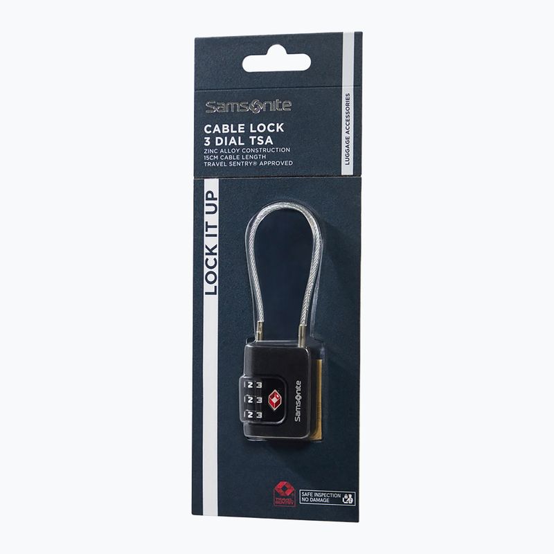 Spyna Samsonite Cablelock 3 Dial TSA black 3