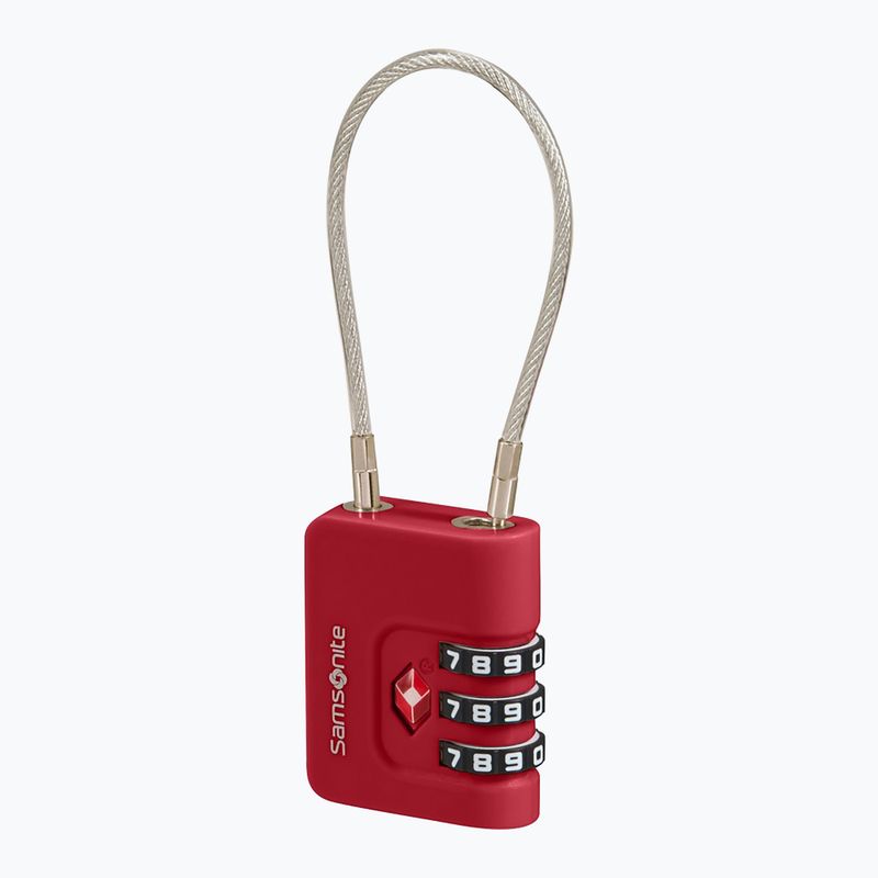 Spyna Samsonite Cablelock 3 Dial TSA red 2