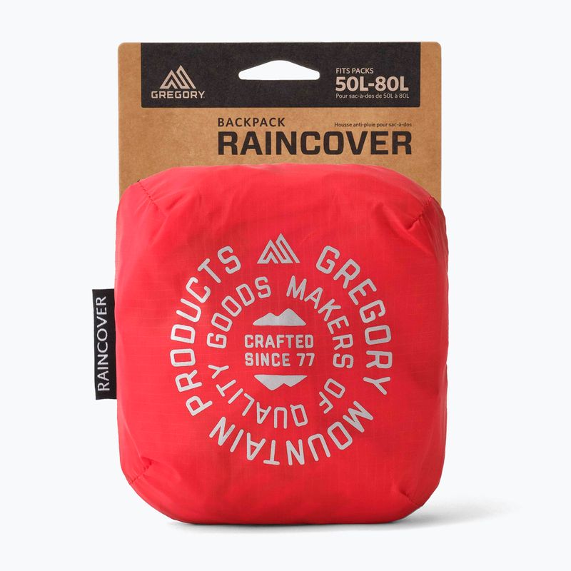 Kuprinėms skirtas užvalkalas Gregory Raincover 50-80 l beaming red 2