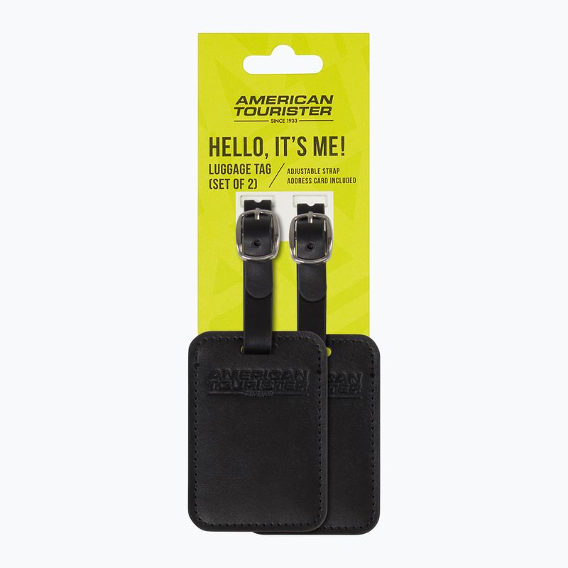 Ženklelis bagažui American Tourister Luggage Tag 2 pcs. black 4