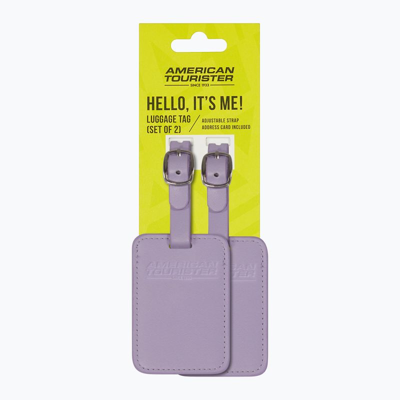 Ženklelis bagažui American Tourister Luggage Tag 2 pcs. digital lavender 4