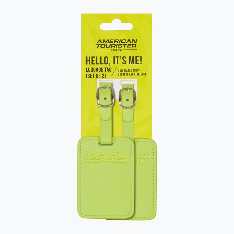 Ženklelis bagažui American Tourister Luggage Tag 2 pcs. light lime 4