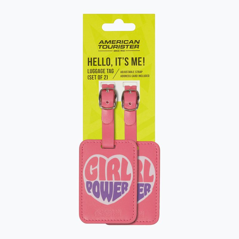 Ženklelis bagažui American Tourister Luggage Tag Print 2 pcs. girl power 4