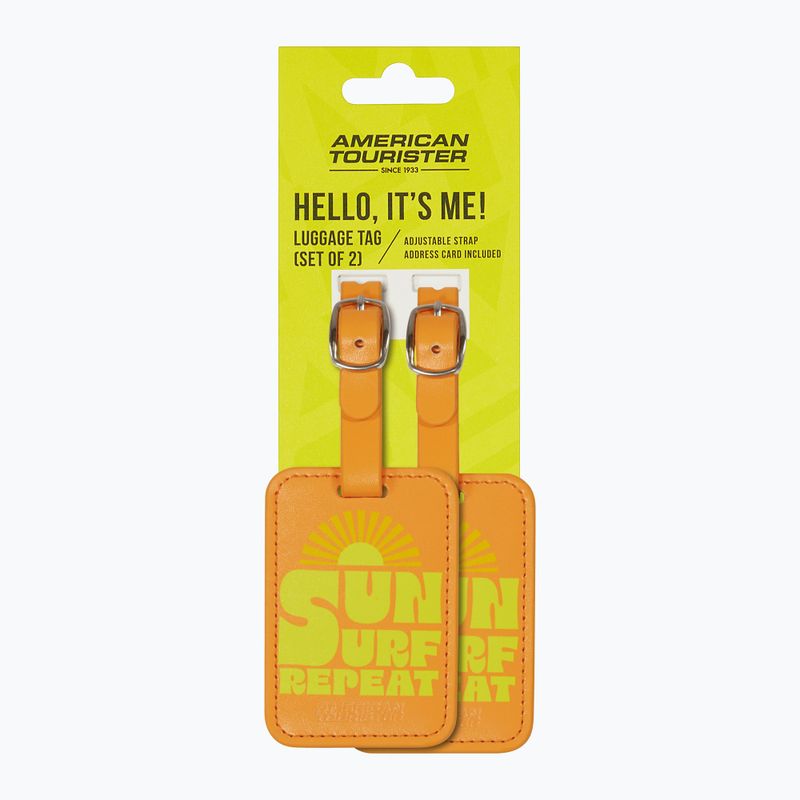 Ženklelis bagažui American Tourister Luggage Tag Print 2 pcs. sun surf repeat 4
