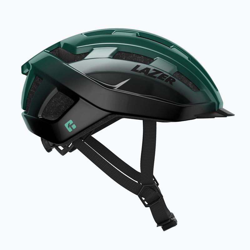 Dviračių šalmas Lazer Codax KinetiCore + net dark green/black 6