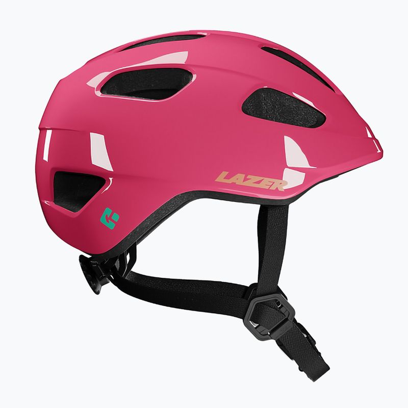 Lazer Pnut 2.0 KinetiCore fuksijos spalvos vaikiškas dviratininko šalmas 2