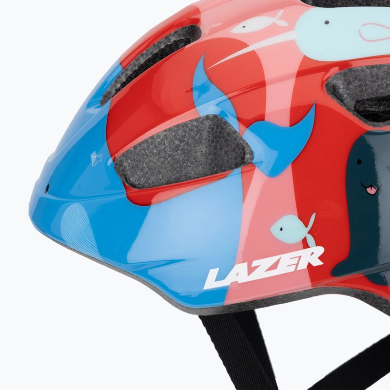 Vaikiškas dviratininko šalmas Lazer Pnut 2.0 KinetiCore ocean life 7