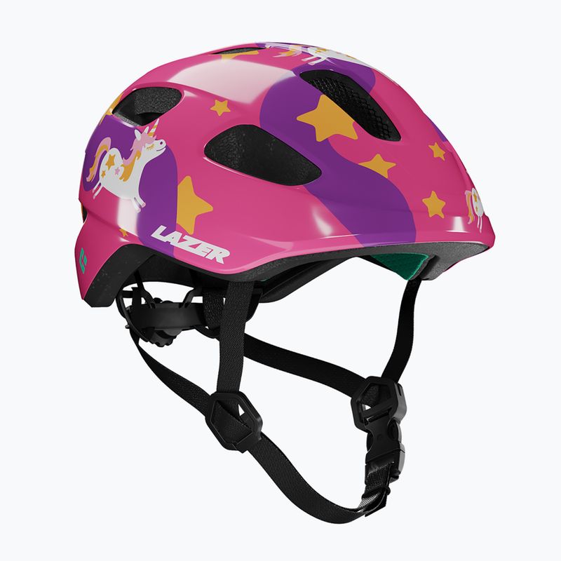 Vaikiškas dviratininko šalmas Lazer Pnut 2.0 KinetiCore purple pony