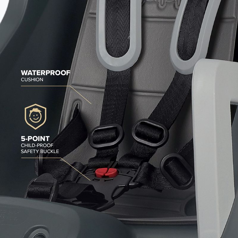 Sėdynė vaikui dviračiui Polisport Guppy Maxi+ CFS dark grey/silver 8