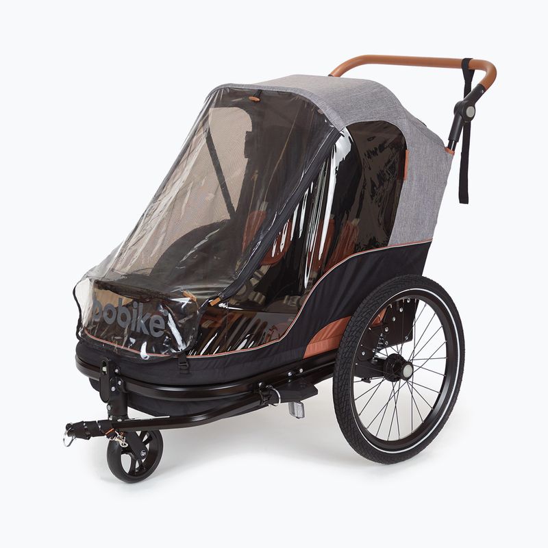 Dviračių priekaba bobike Moobe pilka