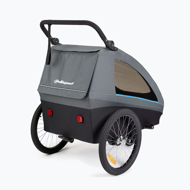 Priekaba dviračiui Polisport Kids Trailer&Stroller black/grey 2