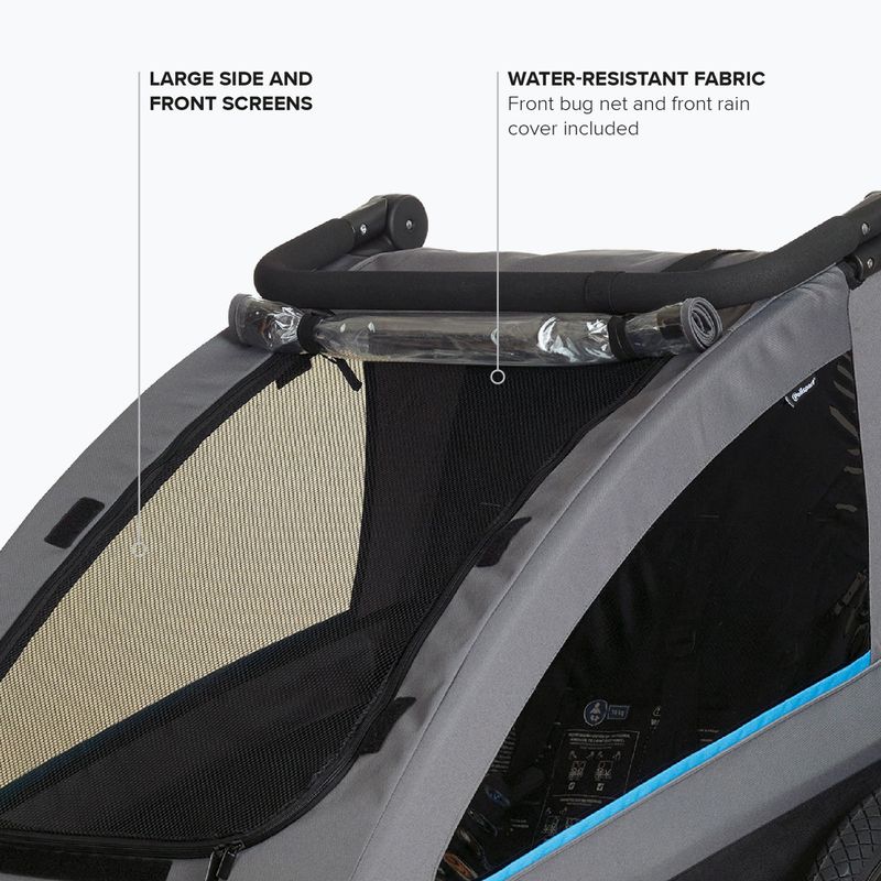 Priekaba dviračiui Polisport Kids Trailer&Stroller black/grey 4