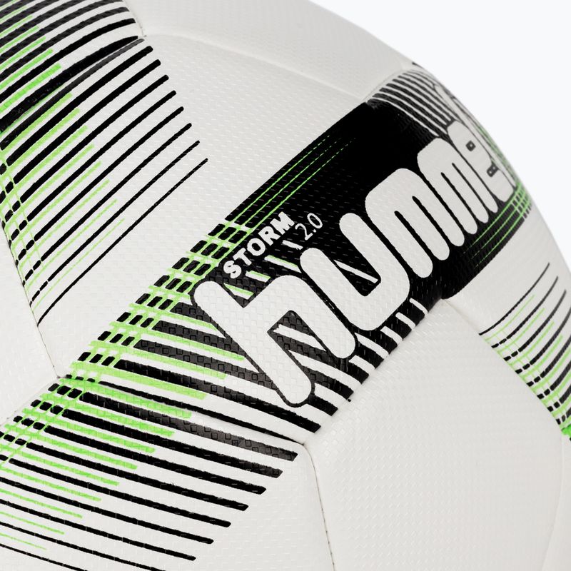 Hummel Storm 2.0 FB futbolo kamuolys baltas/juodas/žalias 5 dydis 3
