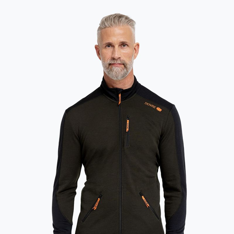 Vyriškas slidinėjimo džemperis Dovre Midlayer Full Zip khaki 2