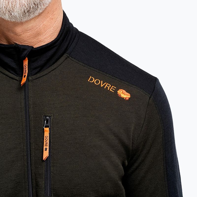 Vyriškas slidinėjimo džemperis Dovre Midlayer Full Zip khaki 3